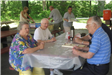 Seniors Sitting at Picnic Table