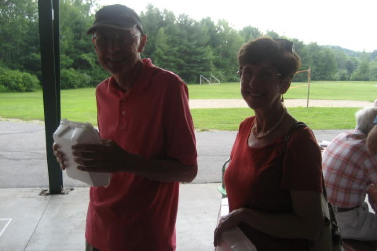 Senior Woman and Man Smiling