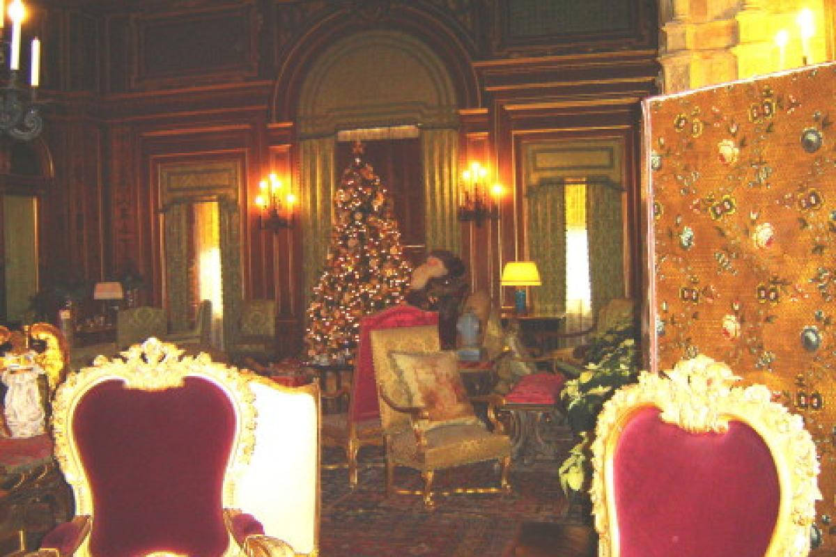 Room Decorated for Christmas