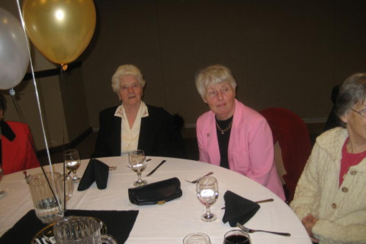 Women Sitting at a Table
