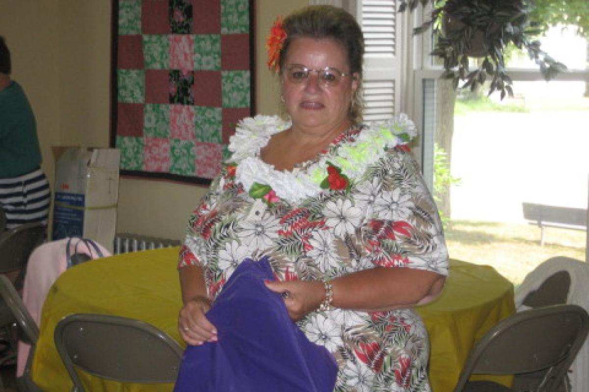 Woman Wearing Flower Shirt