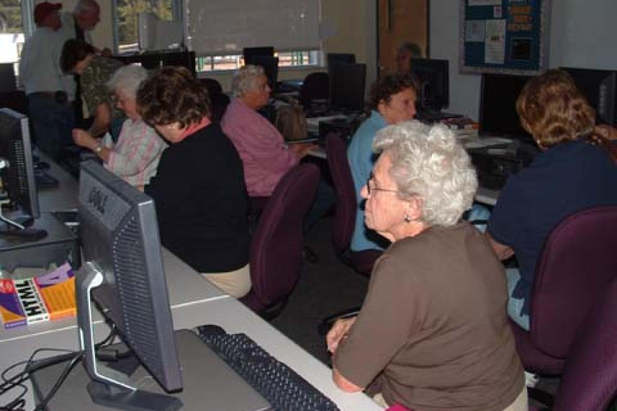 Group Sitting at Computers During Instruction 2