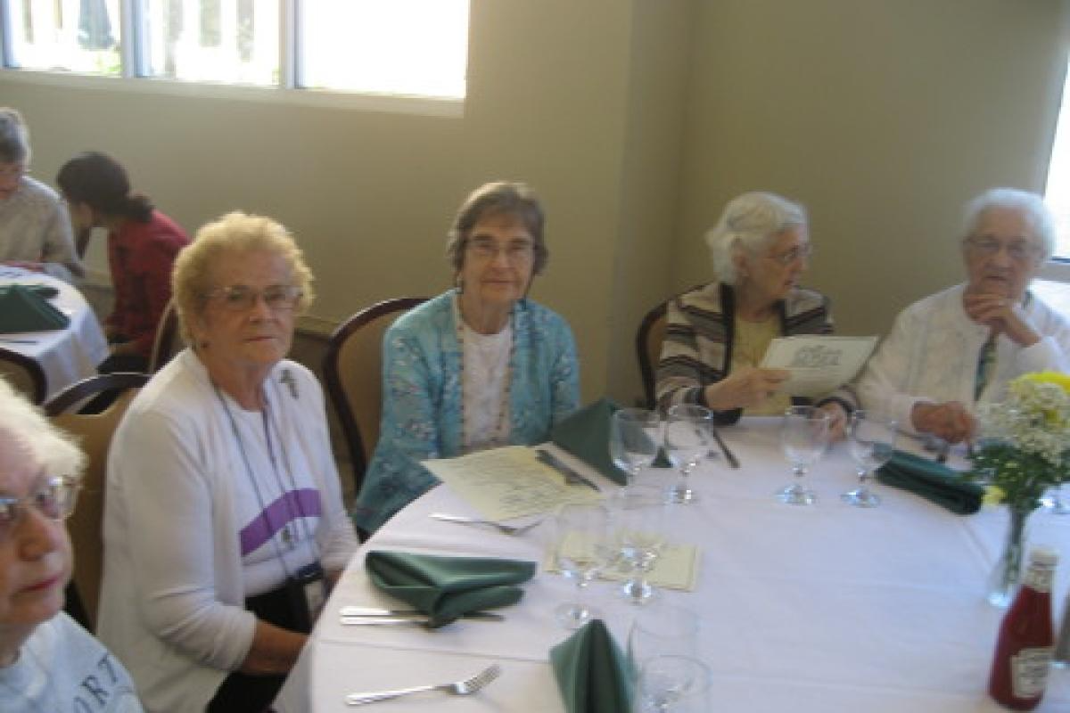 Women Sitting at a Table