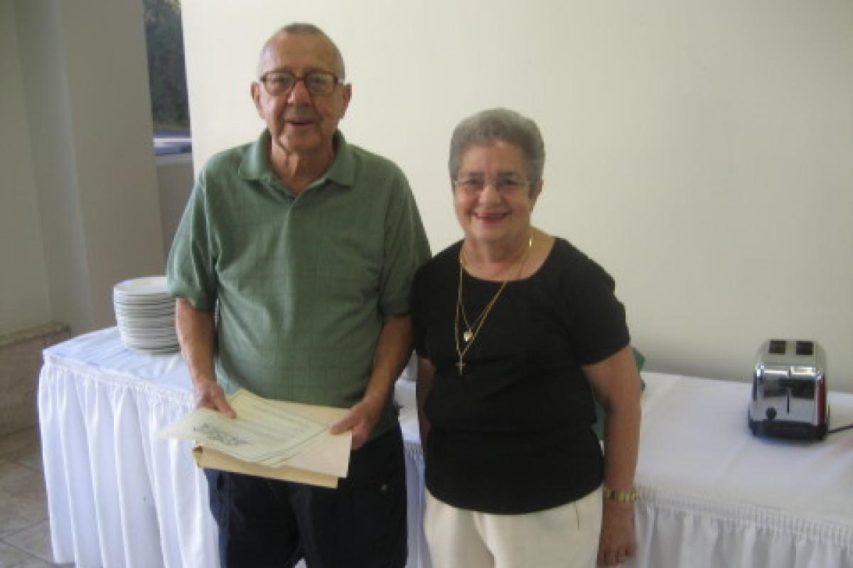 Woman and Man Smiling