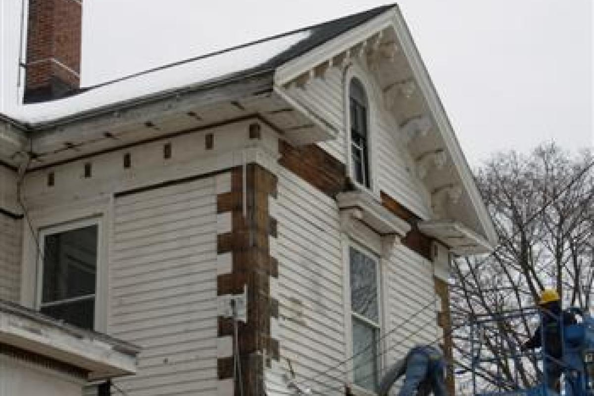 Outdoor View of Upstairs Window
